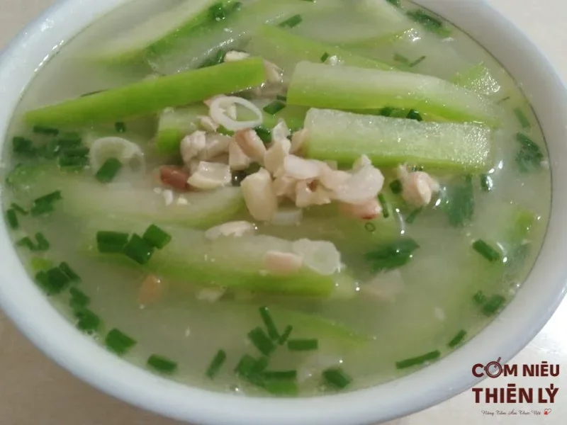 The vegetarian melon soup with peanuts is light and refreshing